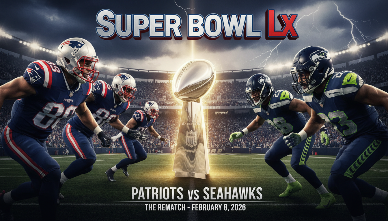 Super Bowl LX: Patriots e Seahawks Reescrevem História 11 Anos Após o Jogo Mais Dramático da NFL